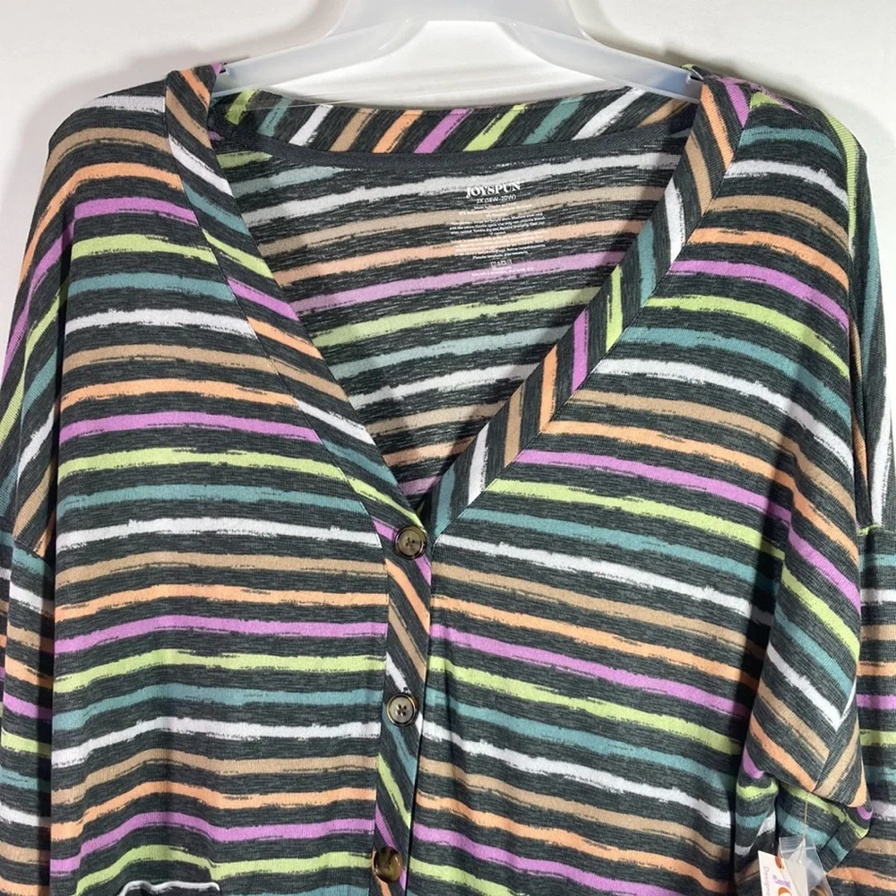 Joyspun Soft Long Sleeve Light Weight Two Pocket Jacket Size 2X New With Tags